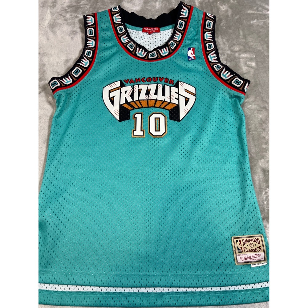 Mitchell & Ness Vancouver Grizzlies Mike Bibby 10 Jersey Womens Large Teal‎ NBA